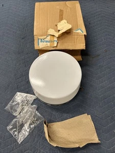 NOS MCM Vintage White Milk Glass Light Fixture Globe New In Box! Penney’s - Picture 1 of 15