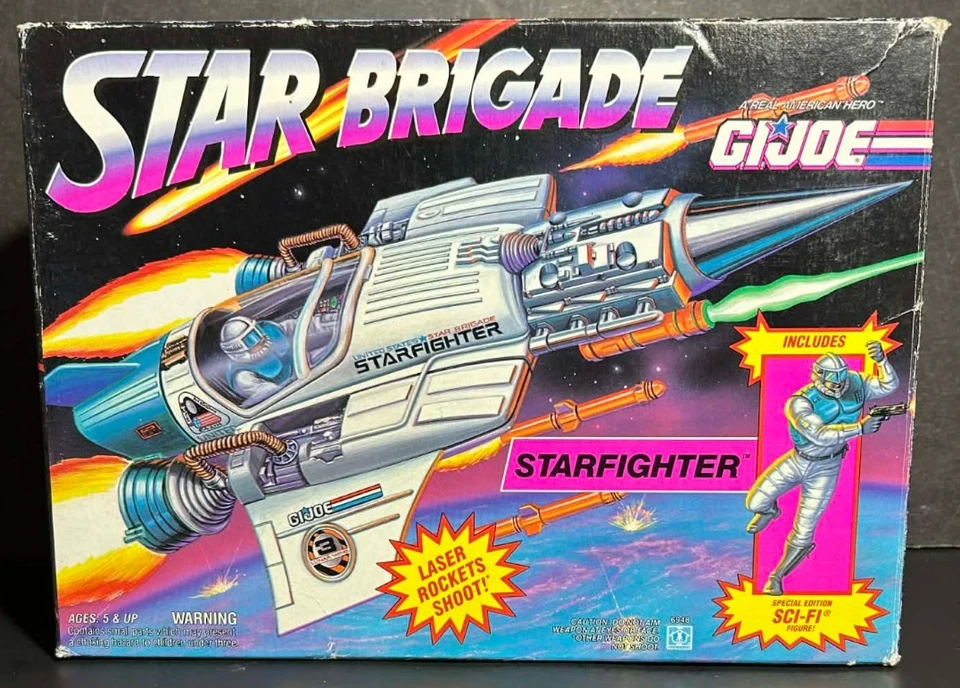 GI Joe Star Brigade Starfighter Space Fighter Jet w Научно-фантастическая Фигурка Винтаж 1993 НОВАЯ - Изображение 1 из 4