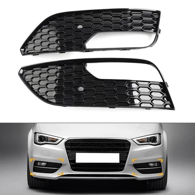 Mesh Front Bumper Fog Light Lamp Frame Grill Lower Grille For Audi A3 2012-2016 - image 1 of 4