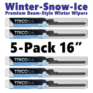 Paquete de 5 cuchillas limpiaparabrisas de invierno de 16" estilo haz súper premium Trico ICE 35-160 (x5) - Imagen 1 de 12