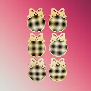 DIY kit on wood,Set of 6 embroidery pieces - educational toy made of wooden plyw - Picture 1 of 2