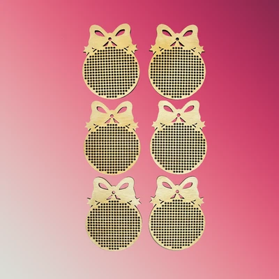 DIY kit on wood,Set of 6 embroidery pieces - educational toy made of wooden plyw - Image 1 of 2