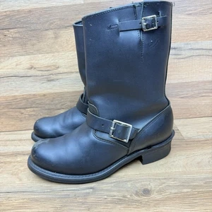 Stivali Moto FRYE Engineer 8R Corti Pelle Rosso Bruciato Donna Taglia 10M Scarpe - Foto 1 di 11