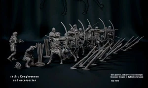 Wargaming RPG siglo XIV Longbowmen Diorama 1:72 - Imagen 1 de 2