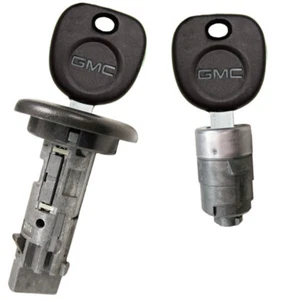 NEW GMC OEM IGNITION SWITCH LOCK CYLINDER + DOOR LOCK CYLINDER + 2 KEYS - Picture 1 of 1