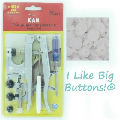 KAM Snap Pliers +50 Snaps Size 20/T5 Plastic Snaps No Sew Button/Sewing/Fastener - Image 1 of 4