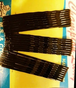 Paquete de 24 alfileres para el cabello Bobby negros clips abrazaderas de agarre alfileres Kirby ondulados - Imagen 1 de 1