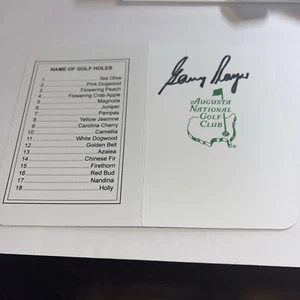 Tarjeta de puntuación firmada por Gary Player 3x Masters Winner Masters - Imagen 1 de 1
