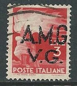 1945-47 TRIEST AMG VG GEBRAUCHT DEMOKRATISCH 3 LIRE VIELFALT AUFDRUCK - L2 - Bild 1 von 1