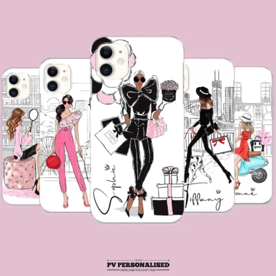 Personalised Phone Case Initials Name Hard Cover For Apple iPhone 7 8 11 Xr 12 - Image 1 of 4