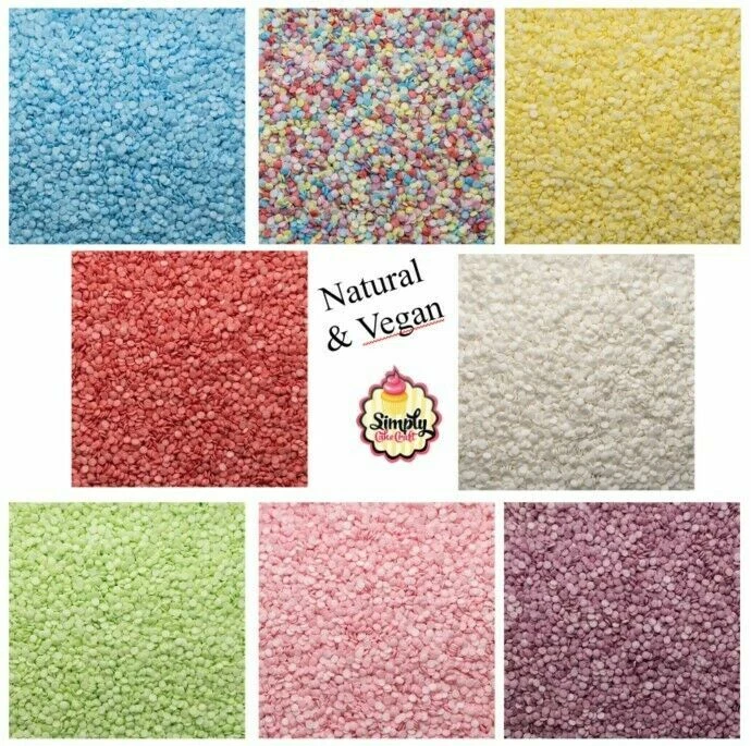 Vegan Confetti Cake Decoration Sprinkles Natural Colours Vegetarian - Image 1 of 1
