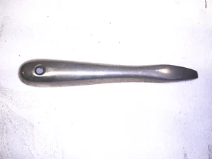 Antique Nickle Cast Iron Solid Handled Wood Coal Stove Burner Plate Lid Lifter - Picture 1 of 4