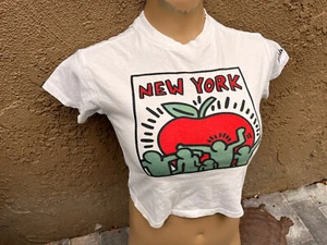 Cotton-on Kids Colab Keith Haring Crop Tee Tshirt New York Graphics Unisex - Picture 1 of 6