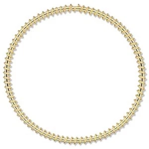 Component, 10 Gold Plated Steel Wire Wrapped 55mm Round Components * - Picture 1 of 1