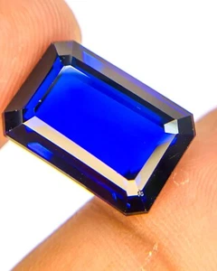 EXCELLENT 15.05 CT AAATANZANITE BLUE SPINEL OCTAGON SWISS #113 GEMSTONE STEP CUT - Picture 1 of 3