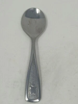 Cuchara bebé vintage de acero inoxidable de lujo de los primeros años Japón Foto 1 de 4