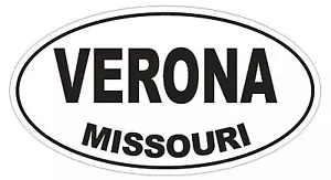 Verona Missouri Oval Bumper Sticker or Helmet Sticker D1431 Euro Oval - Picture 1 of 1