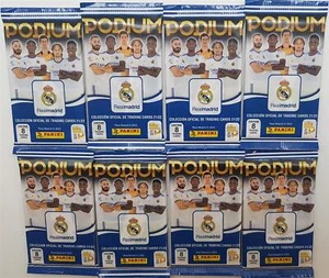 8x Pack Panini Real Madrid Podium Fußball Soccer MEGA 2021-22 - Zdjęcie 1 z 1