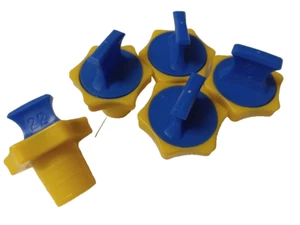 Kimble Kimax #22 Polyethylen PE Kolbenlänge Laborstopfen (5 Stück blau/gelb) - Bild 1 von 4