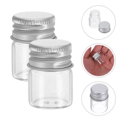 12 PCS Storage Jars with Airtight Lids Mini Clear Small Aluminum Containers - Image 1 of 4