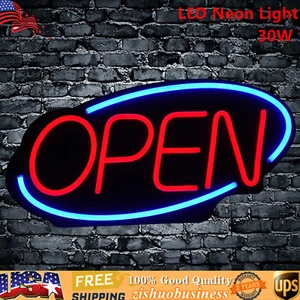 LED Open Sign Bright Neon Light Large for Restaurant Bar Pub Shop Store Business - Picture 1 of 21