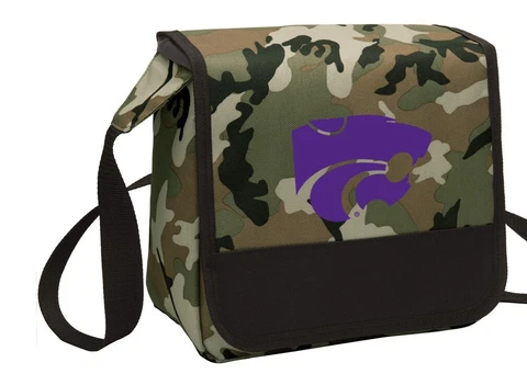 Kansas State Lunch Bag CAMO K-State Lunchbox Cooler ADJUSTABLE SHOULDER BAG Cover
