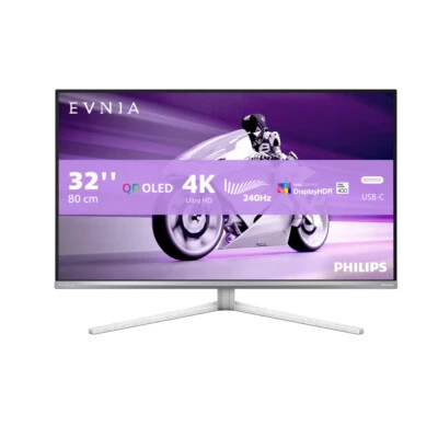 Philips Evnia 32M2N8900 31.5" 4K Ultra HD OLED 240Hz 0.03ms USB-C Gaming Monitor - Image 1 of 4