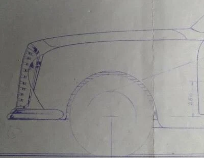 Carrozzeria Farina Fiat 1100 Inter Disegno tecnico - Immagine 1 di 3
