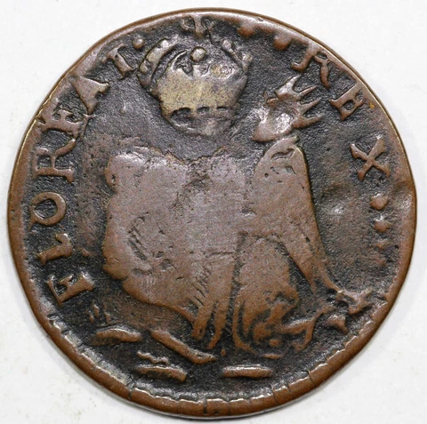1670 New Jersey St. Patrick Colonial Copper Farthing Cover