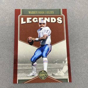 Warren Moon Legends /299 RED 2022 Panini Legacy #119 Insert Parallel Card Oilers - Picture 1 of 10