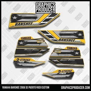 2006 Yamaha Banshee Replica Decals Stickers Puerto Rico Edition Custom Kit - Picture 1 of 1