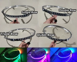JHB Parts : 1PC 15.5" 17.5" 3pins CHASING Double Triple Quad Row LED Wheel Light - Picture 1 of 2