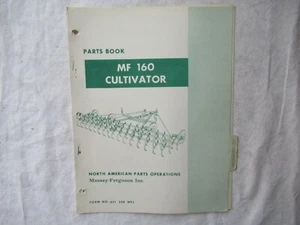 1969 Massey Ferguson MF160 Cultivator Parts Book Catalog - Picture 1 of 2