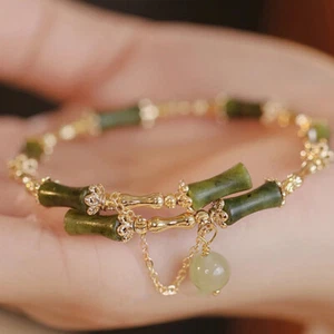 2 Stück Klassisches Grünes Bambus-Armband Für Damen Neue Chinesische Stil- ⑱ ⑱ - Bild 1 von 13