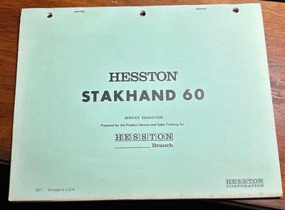 1971 HESSTON Stakhand 60 Dealer Shop Service Parts Repair Education Guide - Image 1 of 4