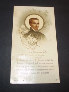 Biglietti Preghiera San Giovanni Berchmans Religioso Sacro Vintage da Collezione #21 - Foto 1 di 5