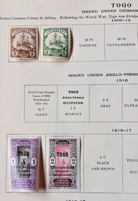 stamps from Togo, Tonga, Jordan & Tasmania                       Stock #983 - Image 1 of 4