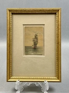 Lamson Studios Maine Schiff handkolorierter Druck Sommerreflexionen - Bild 1 von 6