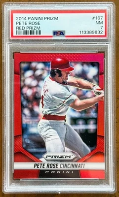 Panini Prizm Peter Rose 2014 rojo Prizm/25 PSA 7 casi nuevo Foto 1 de 2