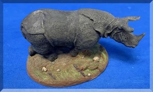 DE COLECCIÓN 1987 FRANKLIN COMO NUEVO PRESERVACIÓN DE LA VIDA SILVESTRE ESCULTURA RINOCERONTE UNICORNIO - Imagen 1 de 6