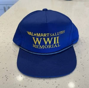 Walmart Supercenter Cap Snapback Hat WWII Veteran Memorial Flat Bill - Picture 1 of 6