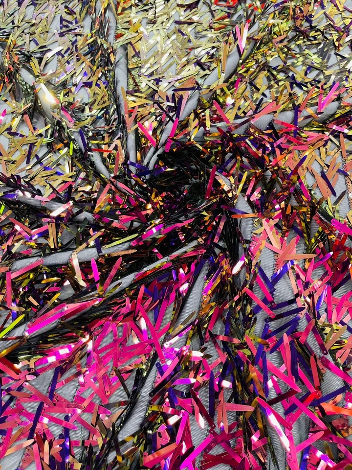 Sword Sequins Fabric/Big Sequins Fabric Mesh/54 Inches Wide. - Image 1 of 1