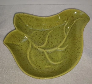 Mid Century Stil Avocado Blatt Keramik Geschirr, unmarkiert 5ea. Top Zustand - Bild 1 von 7