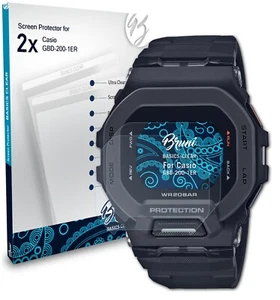 Bruni 2x Proteggi Schermo per Casio GBD-200-1ER Pellicola Protettiva - Zdjęcie 1 z 4