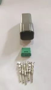 Dt04 Deutsch connector 6 pin easy crimp terminals link haltech ecumaster maxxecu - Picture 1 of 4