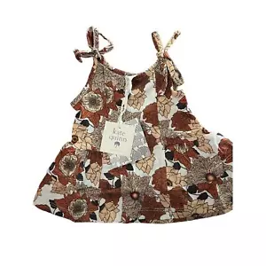 NWT Kate Quinn Vintage Yarrow Floral Spaghetti Strap Double Ruffle Top 6-12m - Picture 1 of 2