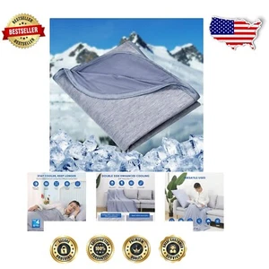 Breathable Summer Blanket - Soft Cooling Fabric for Comfort 50x70 - Picture 1 of 9