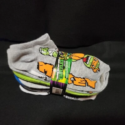 TMNT Teenage Mutant Ninja Turtles 10 PARES Niños Niños Calcetines al Tobillo Talla 7 1/2 *NUEVOS* Foto 1 de 3