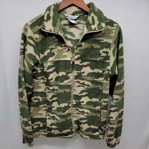 Columbia Youth Unisex Camouflage Full Zip Fleece Jacket Sz 18-20 - Picture 1 of 4