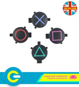 Kit de botones ABXY de repuesto negro de 4 piezas para controlador Sony PS4 - Imagen 1 de 5